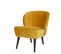 Sara - Fauteuil Cocktail En Velours - Couleur - Ocre