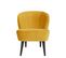 Sara - Fauteuil Cocktail En Velours - Couleur - Ocre