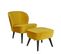 Sara - Fauteuil Cocktail En Velours - Couleur - Ocre