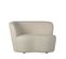 Stone - Fauteuil Angle Gauche En Tissu Bouclette - Couleur - Ecru