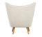 Celine - Fauteuil En Tissu Bouclette Et Bois - Couleur - Ecru