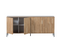 New Gravure - Buffet 4 Portes En Bois L200cm - Couleur - Bois Clair