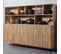 New Gravure - Buffet En Bois 7 Niches L200cm - Couleur - Bois Clair