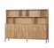 New Gravure - Buffet En Bois 7 Niches L200cm - Couleur - Bois Clair