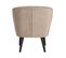 Sara - Fauteuil Cocktail En Velours - Couleur - Beige