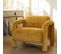 Lenny - Fauteuil Design En Velours Ocre