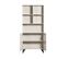 Miller - Buffet Haut 2 Portes, 5 Niches En Bois H200cm - Couleur - Blanc