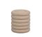 Carly - Pouf Rond En Bouclette Ø40cm - Couleur - Beige