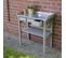 Table De Jardinage rempotage En Pin Et Zinc Gris - Cf29g