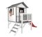 Maison Enfant Beach Lodge XL En Blanc Avec Toboggan En Rouge   Maison De Jeux En Bois Ffc Pour