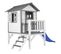 Maison Enfant Beach Lodge XL En Blanc Avec Toboggan Bleu   Maison De Jeux En Bois Ffc Pour Les