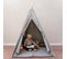 Alba Tente Tipi Pour Enfants En Gris   Tente De Jeu Avec Tapis Pour L'intérieur / Chambre