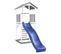 Beach Tower Aire De Jeux Avec Toboggan En Bleu et Bac à Sable   Grande Maison Enfant Extérieur