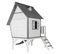 Cabin XL Maison Enfant Avec Toboggan Gris   Aire De Jeux Pour L'extérieur En Gris et Blanc