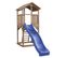 Beach Tower Aire De Jeux Avec Toboggan En Bleu et Bac à Sable   Grande Maison Enfant Extérieur