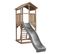 Beach Tower Aire De Jeux Avec Toboggan En Gris et Bac à Sable   Grande Maison Enfant Extérieur