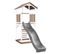 Beach Tower Aire De Jeux Avec Toboggan En Gris et Bac à Sable   Grande Maison Enfant Extérieur