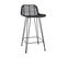 Iungla - Chaise De Bar Design En Rotin 67 Cm - Couleur - Noir