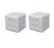 Tabourets Cube Blanc