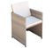 Salon De Jardin Encastrable En Rotin - 109x109x74 Cm - Beige