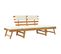 Banc De Jardin Avec Coussins 2-en-1 - 190x68x74 Cm - Naturel