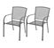 Chaises Empilables De Jardin 2 PCs Acier Gris