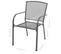 Chaises Empilables De Jardin 2 PCs Acier Gris