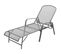 Chaise Longue En Acier - 60x180cm - Gris Foncé