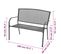 Banc De Jardin 108 Cm Acier Et Maille Anthracite