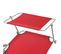 Chaise Longue Avec Auvent Acier Rouge