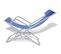 Chaises Inclinables De Terrasse 2 PCs Acier Bleu
