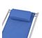 Chaises Inclinables De Terrasse 2 PCs Acier Bleu