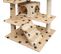 Arbre À Chat Et Griffoir Sisal 125cm Empreintes De Pattes Beige