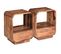 Table De Chevet Avec Tiroir 2 PCs Bois De Sesham 40 X 30 X 50cm