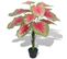 Plante Artificielle Avec Pot Caladium 85 Cm Vert Et Rouge