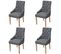 Chaises À Manger Lot De 4 Gris Foncé Tissu