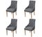 Chaises À Manger Lot De 4 Gris Foncé Tissu