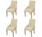 Chaises À Manger Lot De 4 Crème Tissu