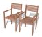 Chaises Empilables De Jardin 2 PCs Bois De Teck Solide