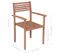 Chaises Empilables De Jardin 2 PCs Bois De Teck Solide