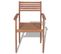 Chaises Empilables De Jardin 4 PCs Bois De Teck Solide