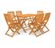 Mobilier à dîner pliable de jardin 7 pcs Bois d'acacia solide