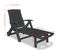 Chaise Longue Avec Repose-pied Plastique Anthracite