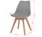 Chaises À Manger Lot De 6 Gris Plastique