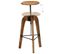 Chaises De Bar Lot De 2 Bois D'acacia Solide