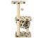 Arbre À Chat Avec Griffoirs En Sisal 65 Cm Beige Motif Pattes