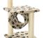 Arbre À Chat Avec Griffoirs En Sisal 65 Cm Beige Motif Pattes