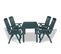 Mobilier à Dîner D'extérieur 5 Pièces Plastique Vert