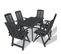 Mobilier à Dîner D'extérieur 7 Pièces Plastique Anthracite