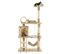 Arbre À Chat Avec Griffoir En Sisal 140 cm Beige Motif De Pattes